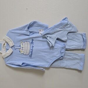 3-Piece Baby 1st Birthday Outfit with Matching Crown